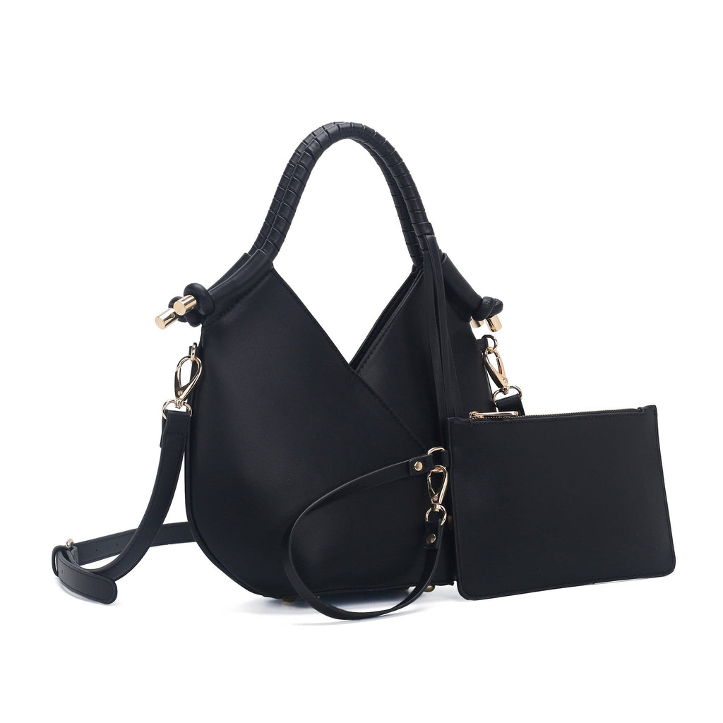 Royal Edition Shoulder Bag and Wallet: Black