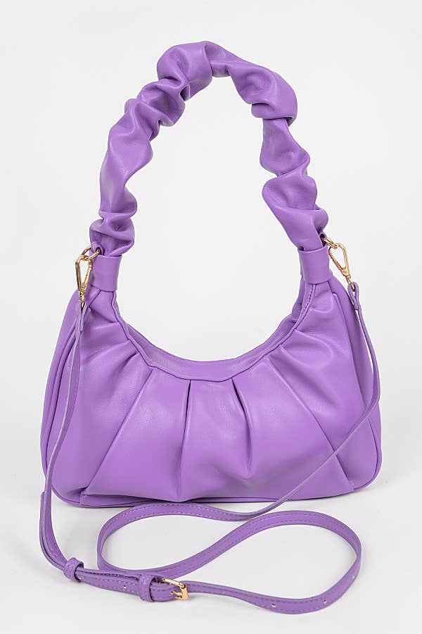 Pleated Shoulder Bag: Lavander