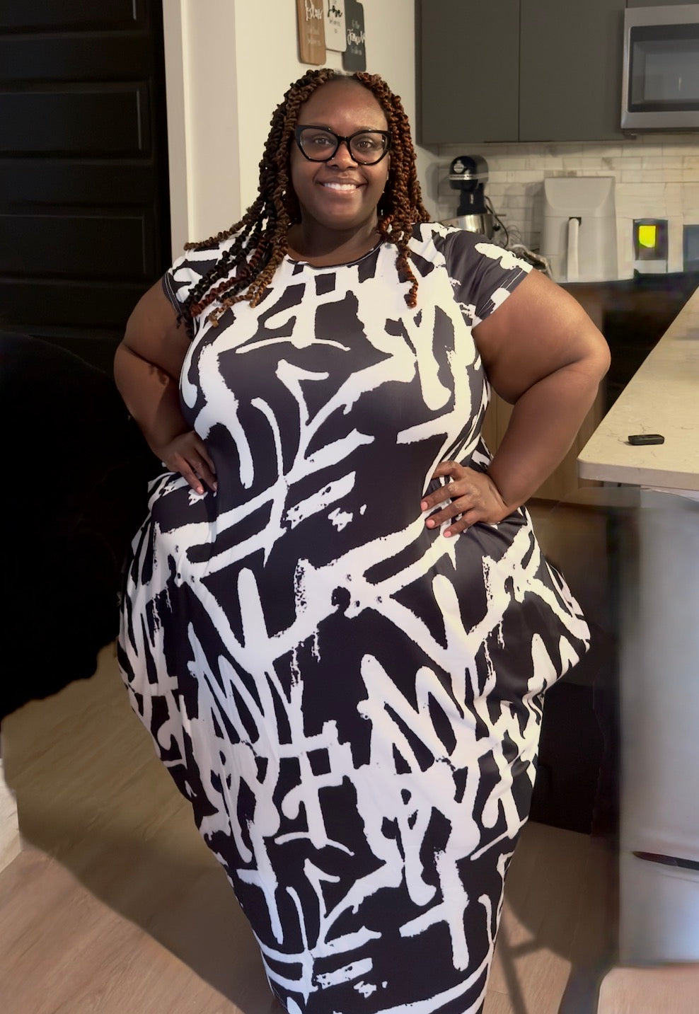 Black and White Maxi Dress