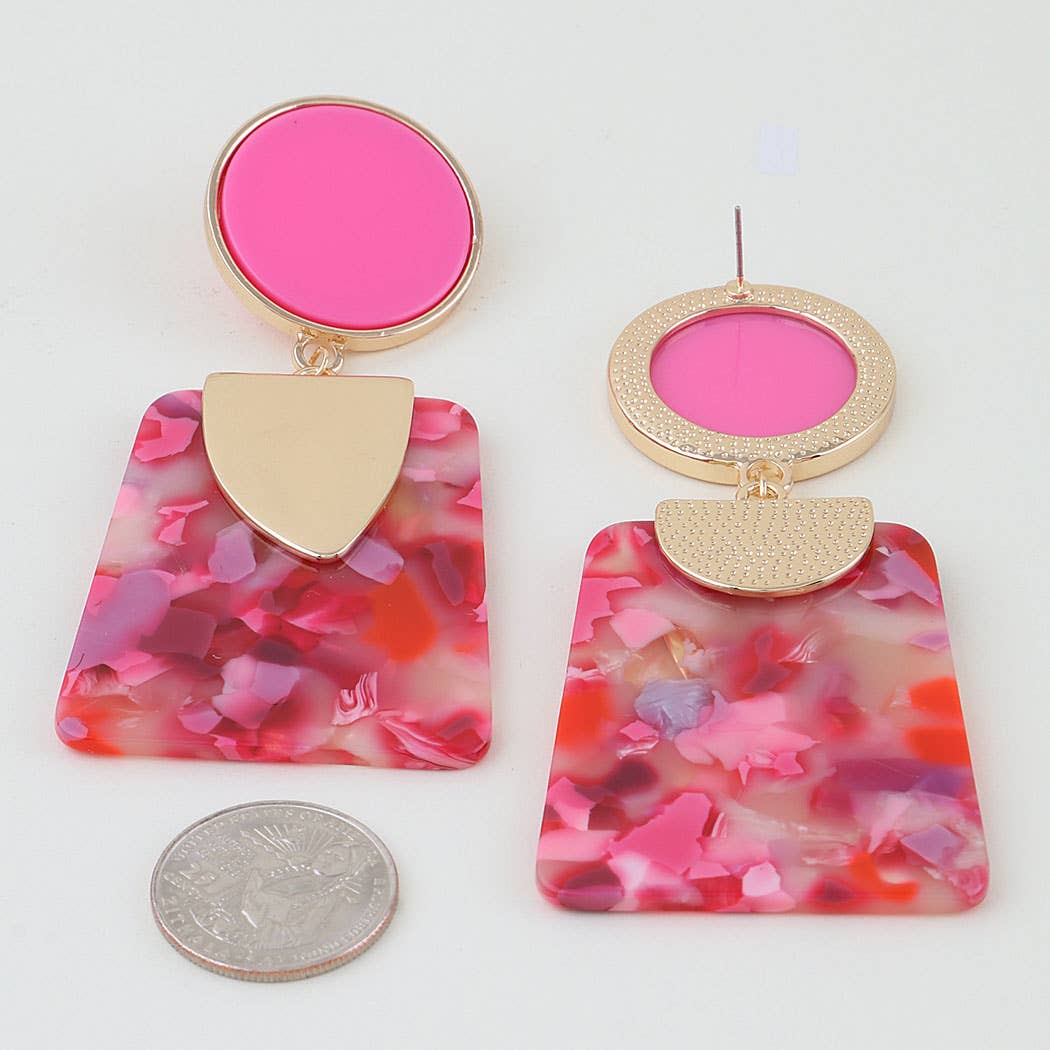 Retro Flake Frame Fashion Earrings: GPK