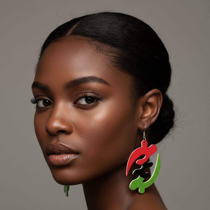 Gye Nyame Wooden Earrings