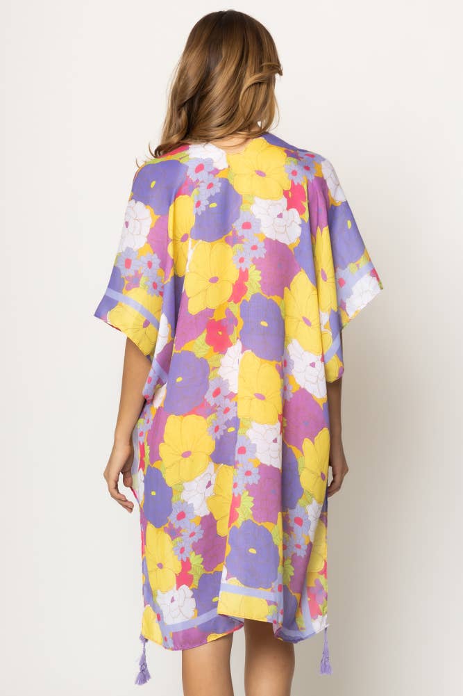 Lavender Floral Kimono